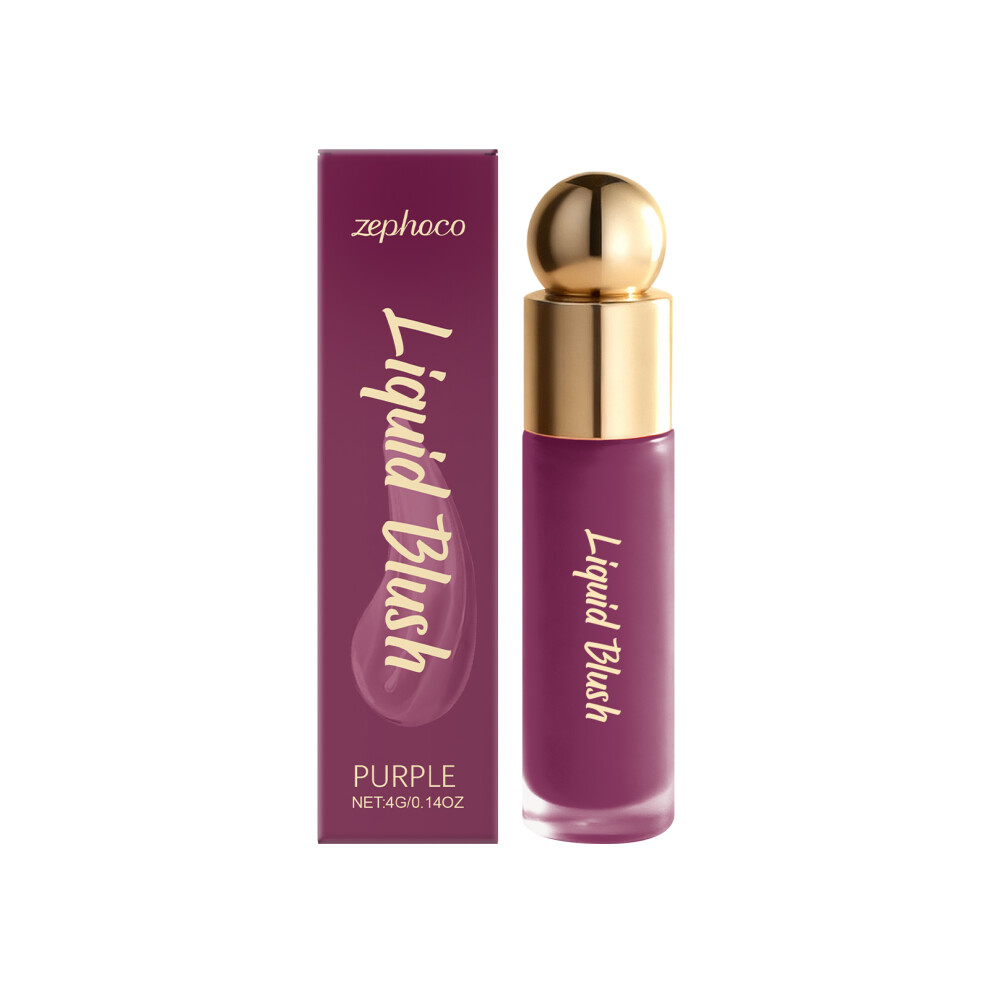 Purple Moisturizing Liquid Blush Atmospheric Smudge-Proof Cheeks