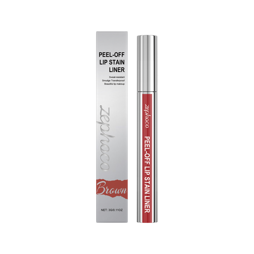 Brown Moisturizing Peel-Off Lip Gloss: Lightweight, Non-Stick