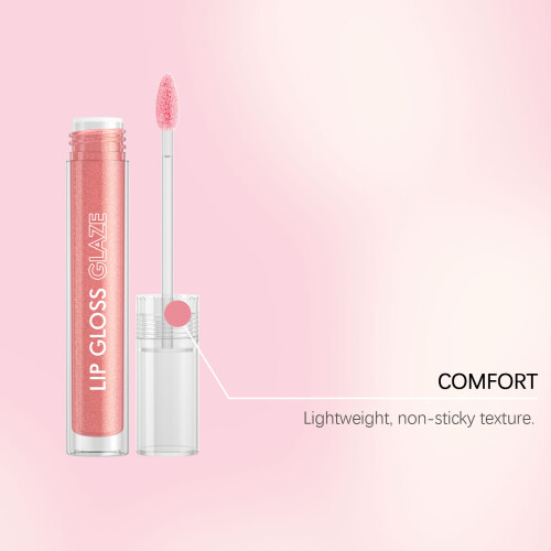 Rosa funkelnder Lipgloss - Hydratisierend, Spiegeleffekt 2