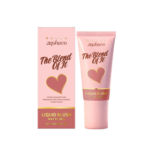Matte Red Moisturizing Liquid Blush Natural Rosy Finish