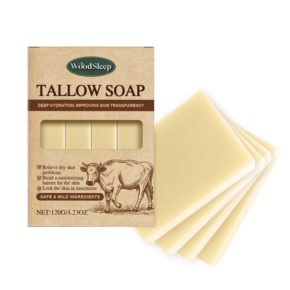 Grass-Fed Tallow Soap for Gentle Cleansing with Rich Foam