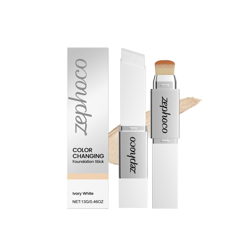 2-in-1 Color-Changing Foundation Stick, Lightweight & Hydrating