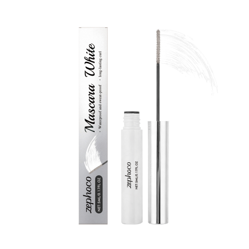 Weiße wimpernkrausende Mascara, schöne Wimpern