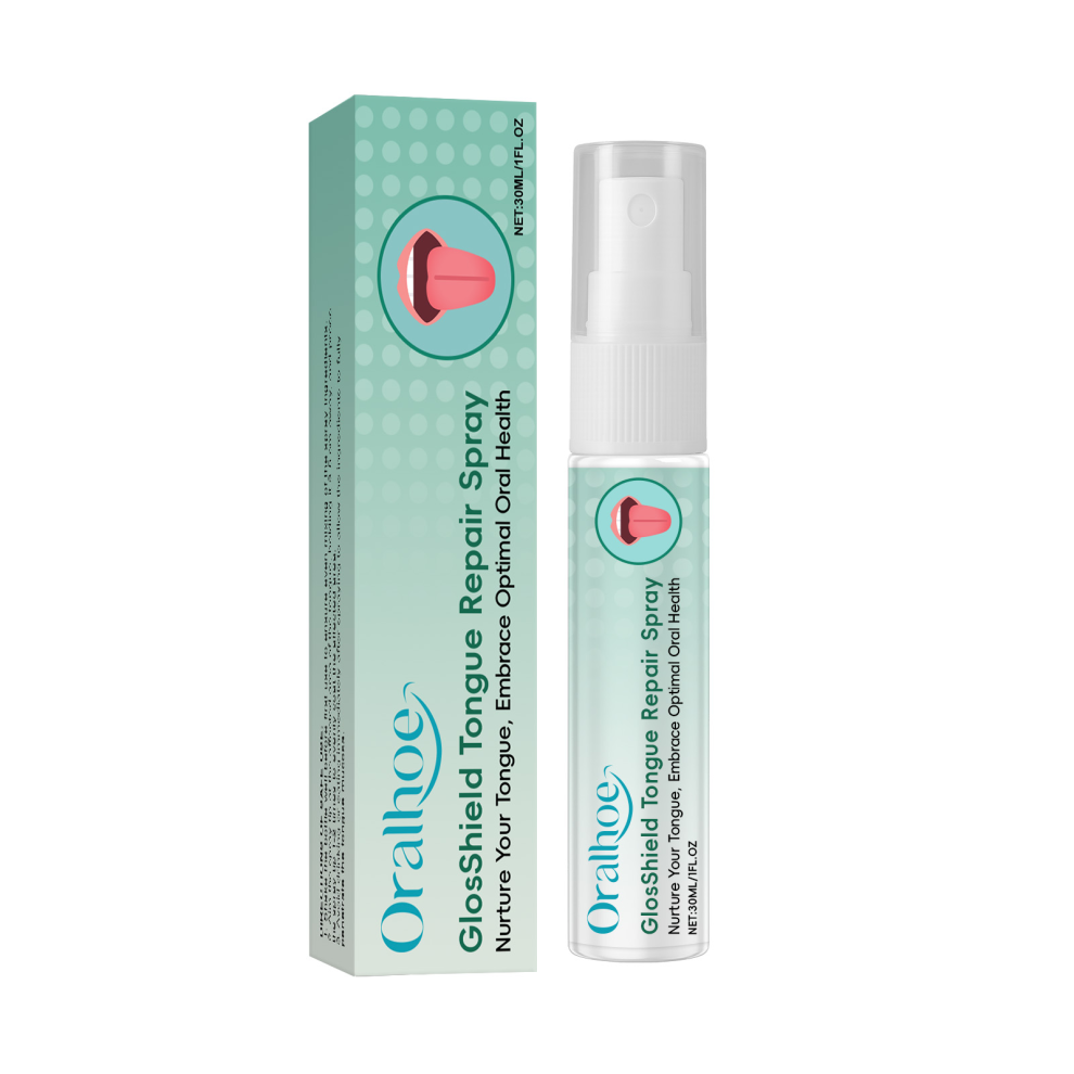 Green Portable Tongue Spray - Soothes Mouth, Freshens Breath
