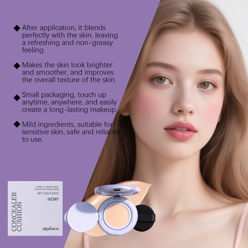 Ivory White Concealer Cushion, Matte Finish, Hydrating 2