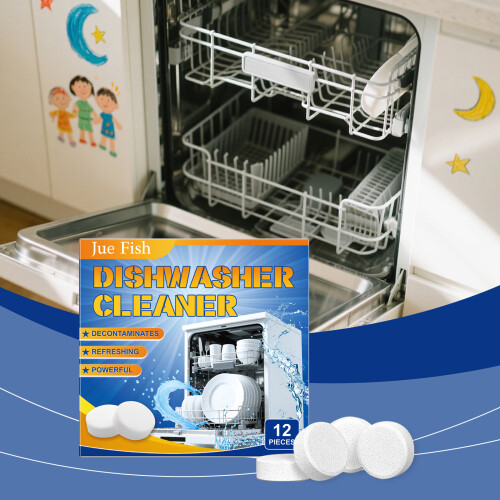 Jue Fish Dishwasher Tablets for Grease and Scale Removal 1