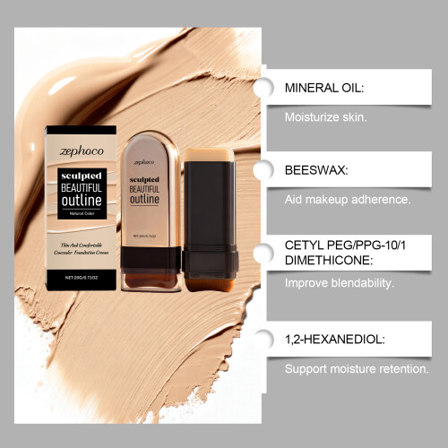 Natural Concealer Foundation Stick - Moisturizing & Brightening 2