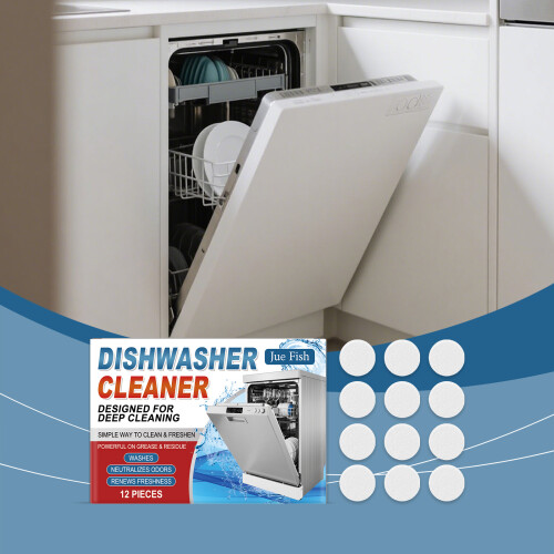 Jue Fish Dishwasher Cleaning Tablets Remove Grease & Scale 1
