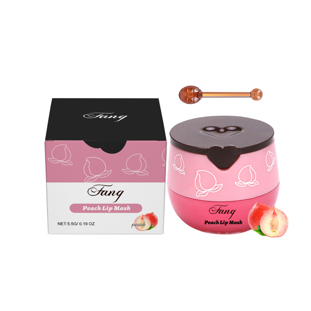 Peach-Flavored Moisturizing Lip Mask: Cares & Nourishes, Reduces Lines