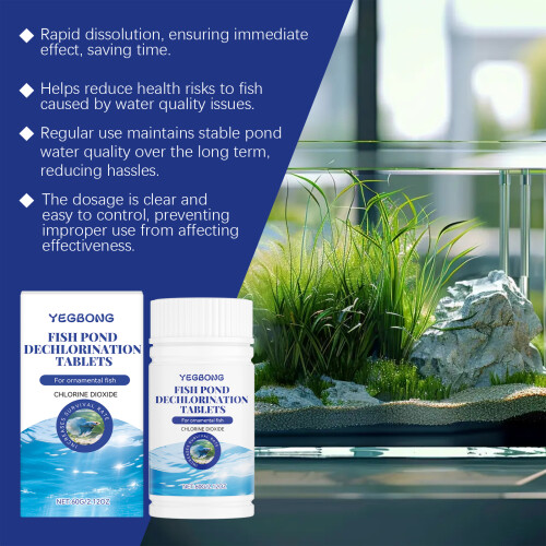 Fish Tank Chlorine Removal & Water Purification Tablets 2