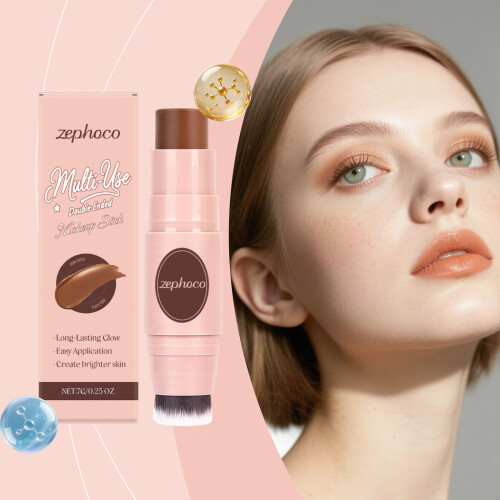 Brown Double-Headed Blush Stick, Natural & Hydrating 1
