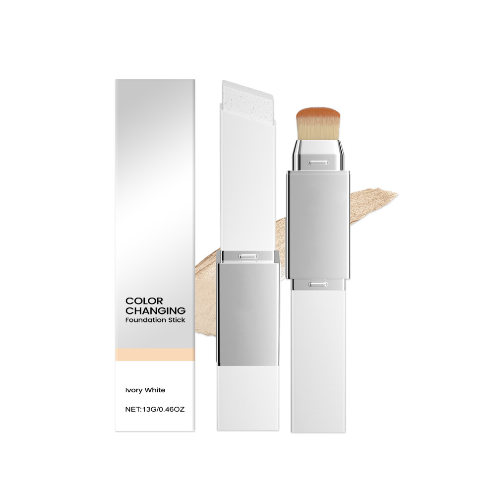 2-in-1 Color-Changing Foundation Stick, Lightweight Matte, Natural