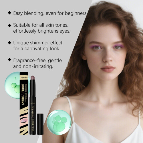 Deep Purple Glitter Eyeshadow Pen Smooth Blending Pearlescent 2