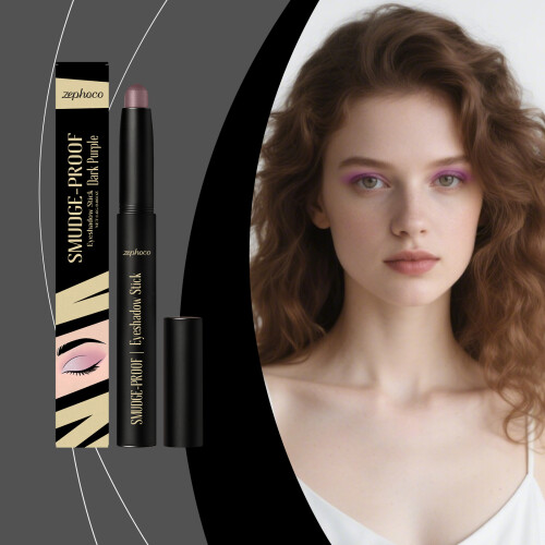 Deep Purple Glitter Eyeshadow Pen Smooth Blending Pearlescent 1