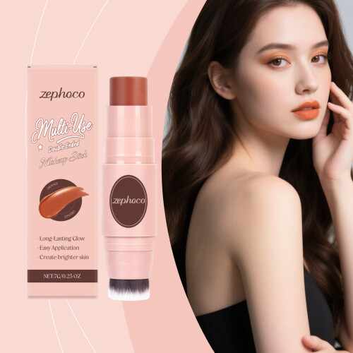 Orange Double-Head Blush Stick, Rosy 3D Luster 1