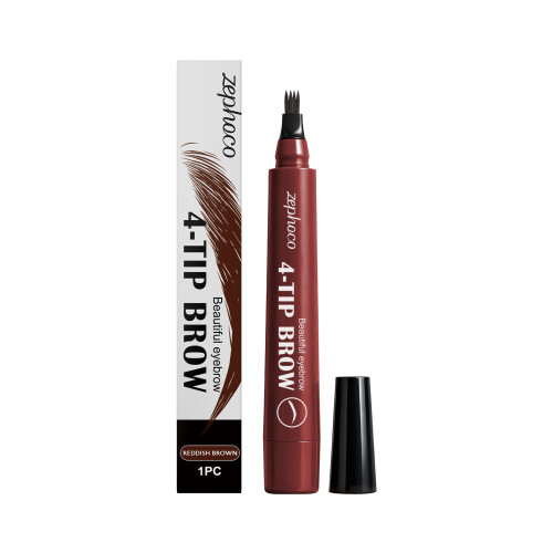Rotbrauner Vier-Zacken-Brow-Stift