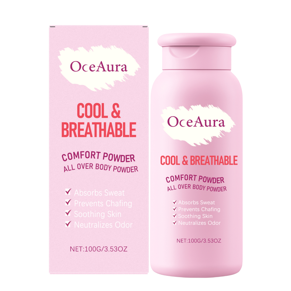 Dry & Refreshing Talcum Powder, Cool Non-Stick
