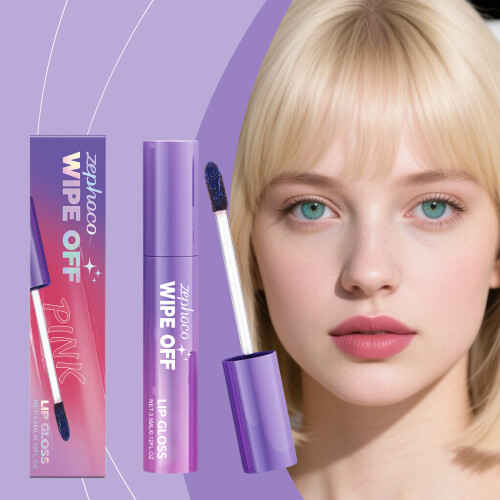 Rosa Peel-Off Lipgloss Samt Matt leicht haltbar 1