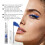 Blaue Wimperntusche, natürliche Locken, wischfest 4