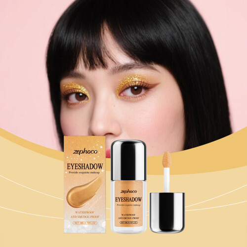 Glitter Gold Liquid Eyeshadow Non-Smudging Daily Eye Makeup 1