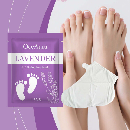 Lavender Keratin Foot Mask: Moisturizes & Smooths Feet, Single-Use 1