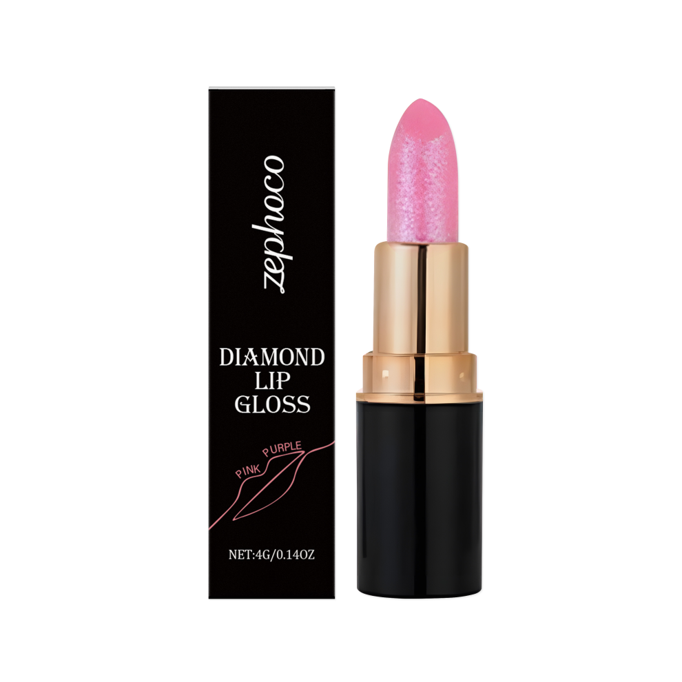 Purple Diamond Lip Gloss: Natural Luster, Smooth & Moisturizing