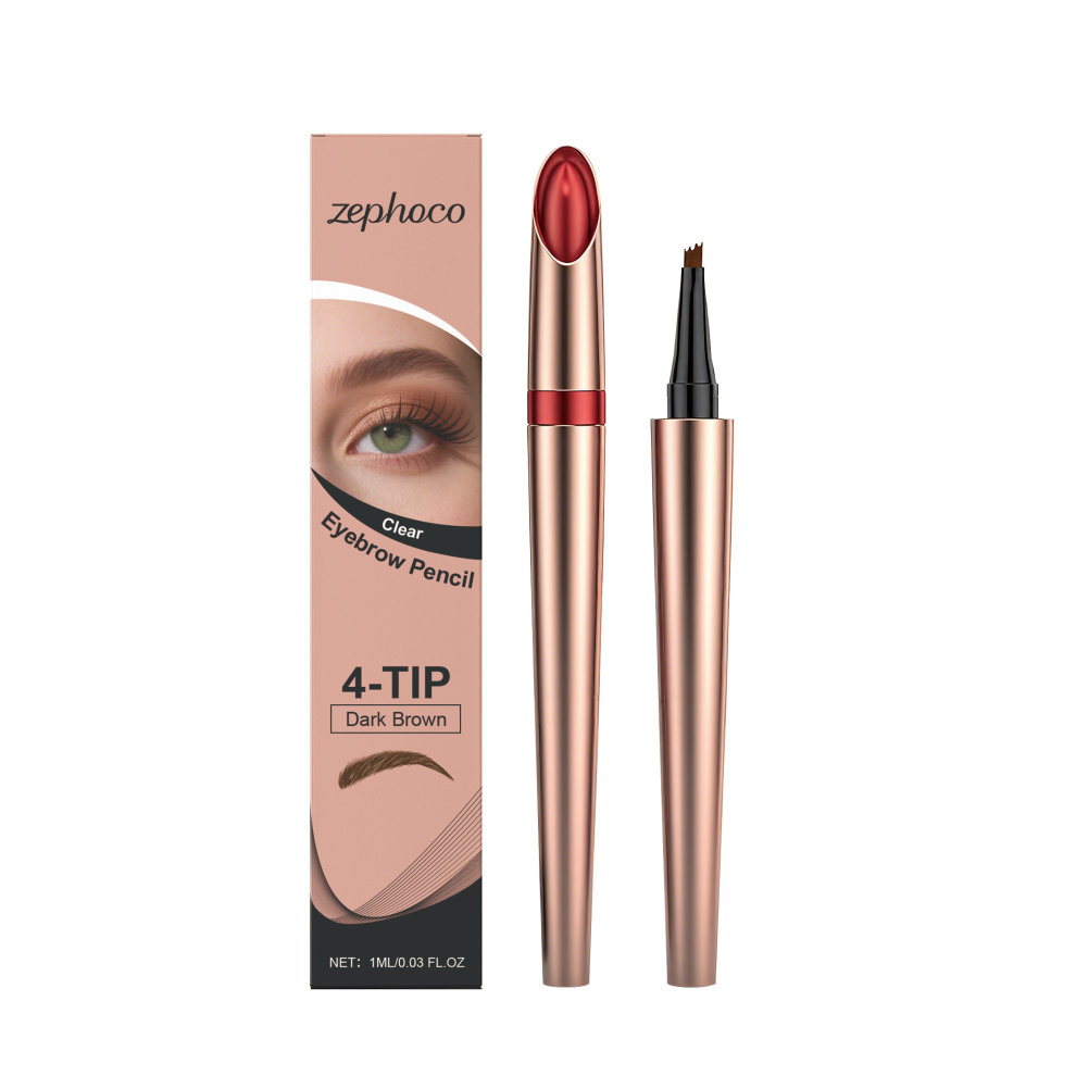 Brown Dark Four-Pronged Eyebrow Pencil For Daily Shaping