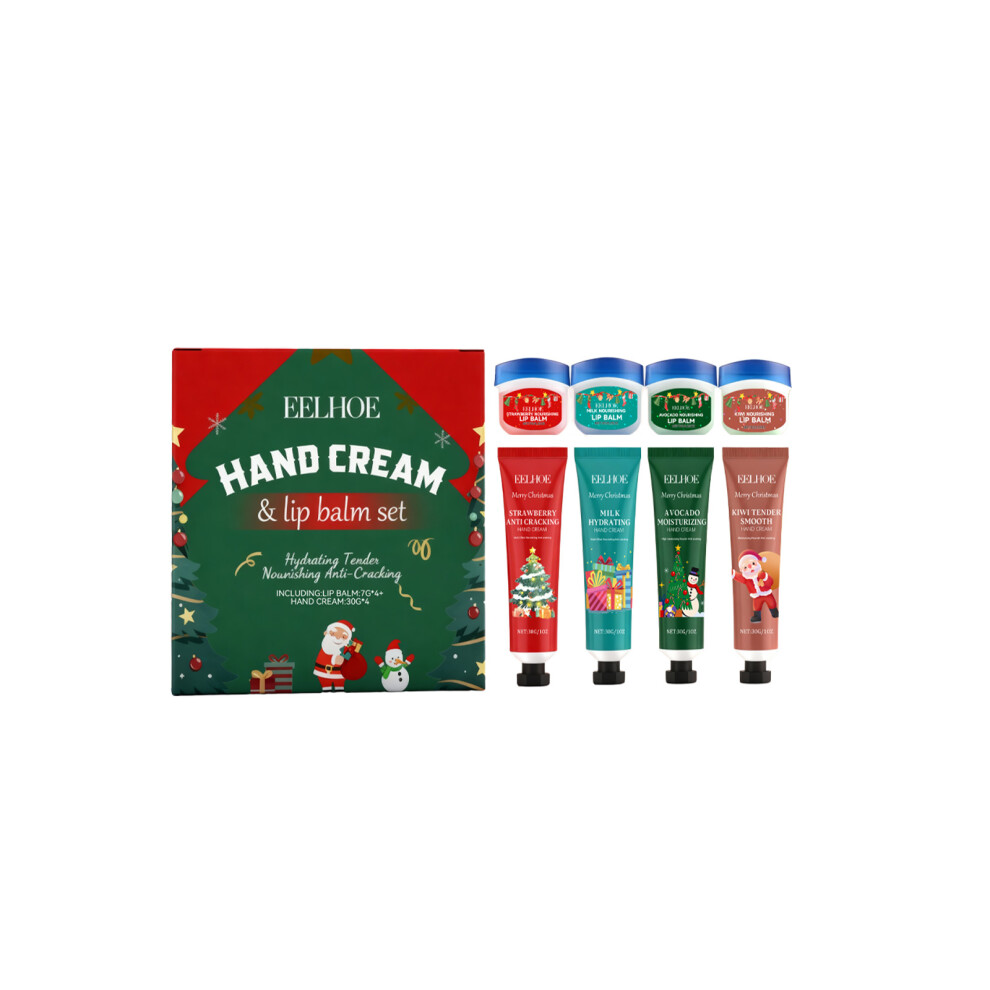 Cream Christmas Hand & Lip Balm Set: Nourishes, Moisturizes, Hydrates