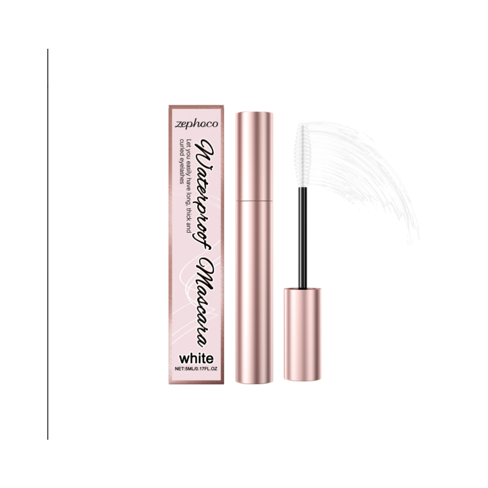 White Mascara For Longer, Smudge-Resistant Lashes, Portable