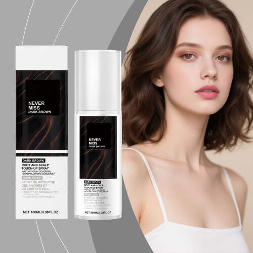 Dunkelbraunes Haarfärbemittel-Spray, Tragbar 1