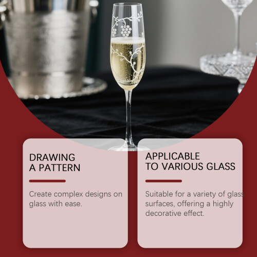 Frosted Etched Glass Cup Set - Portable Design 2