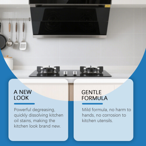 Jue Fish Kitchen Grease Cleaner - Mild Formula for Range Hoods 2