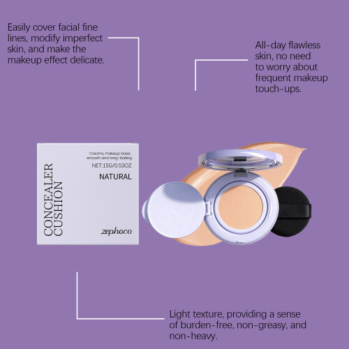 Natural Color Concealer Cushion, Light, Silky 2