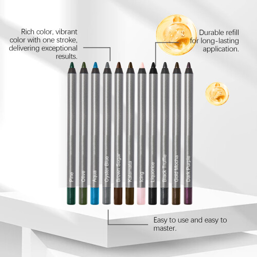 Austernblau-Smooth Nicht-Verschmierender Wimperntusche-Gelstift 2