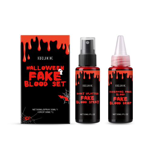 Halloween Fake Blood Set: Realistic Special Effects Makeup Kit