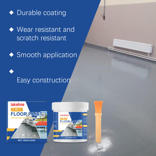 Three-In-One Waterproof Anti-Abrasion Floor Paint, Quick-Drying Primer 2