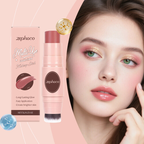 Pink Double-Headed Makeup Stick, Rosy 3D Luster 1