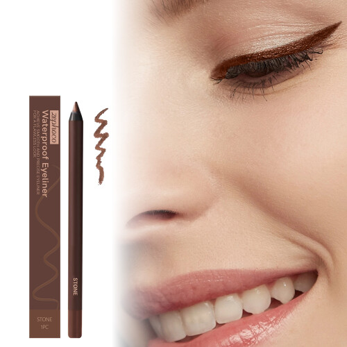 Stone-Brown Waterproof Eyeliner, Smudge-Proof 1
