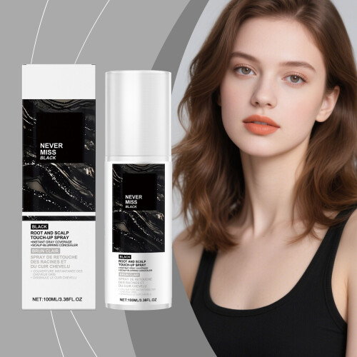 Haarfarb-Auffrischungspray (Schwarz) Einmalig Tragbar 1