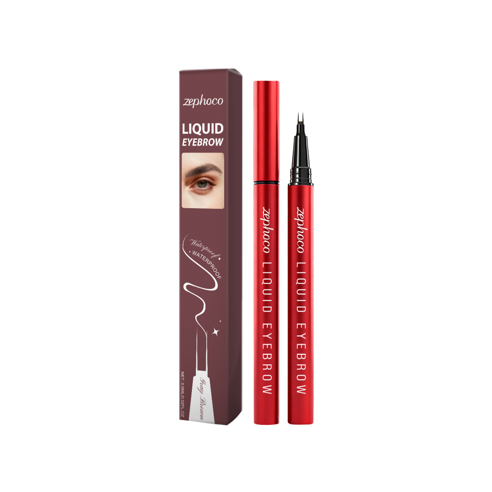 Brown Gry- Double-Fork Liquid Eyebrow Pencil - 3D Color, No Smudge