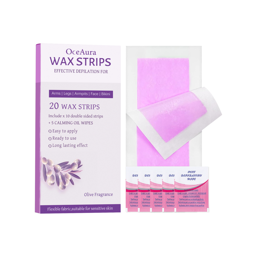 Facial & Body Hair Removal Wax Strips: Gentle Cleansing & Smooth Skin