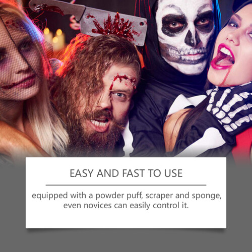 Halloween Makeup Set: Face Painting Tools & Stencils 2