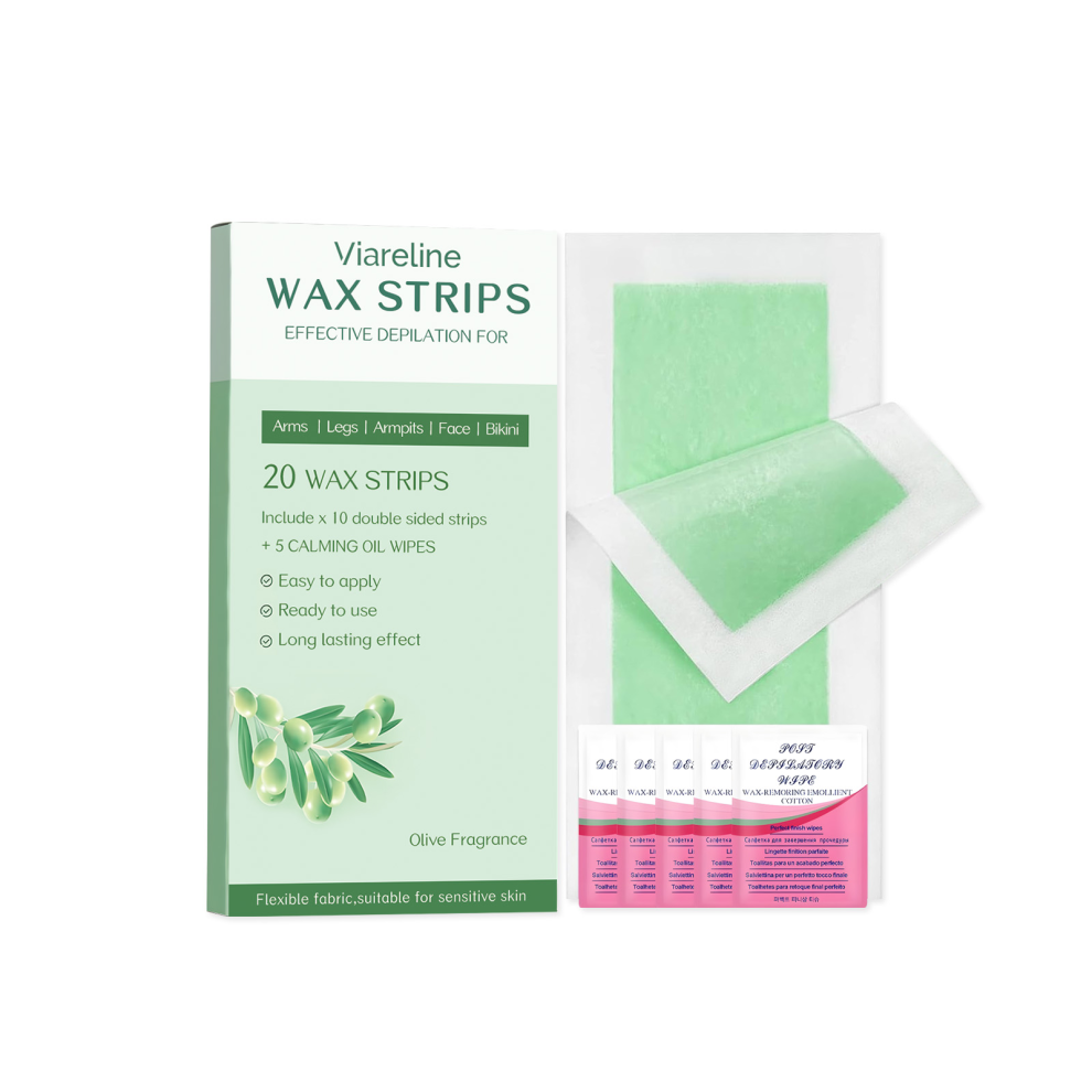 Gentle Hair Removal Wax Strips for Face & Body