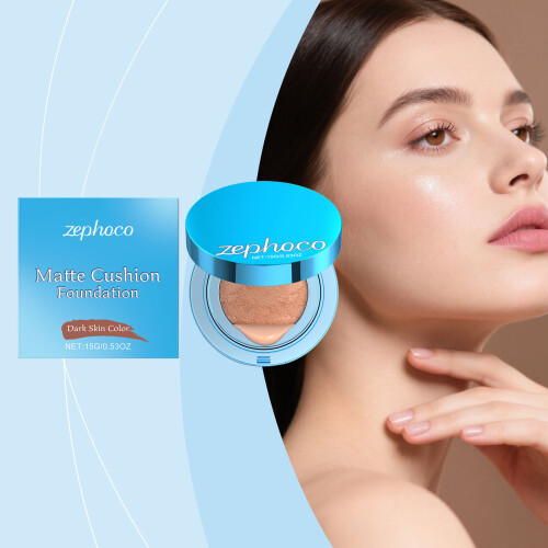 Dunkle matte Concealer-Cushion, natürlich 1