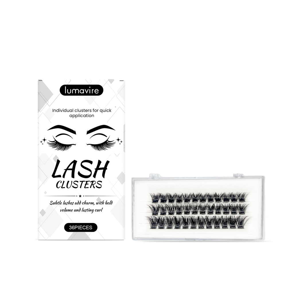 Light Glue-Free False Eyelashes, Natural Cluster, Curl, & Comfortable