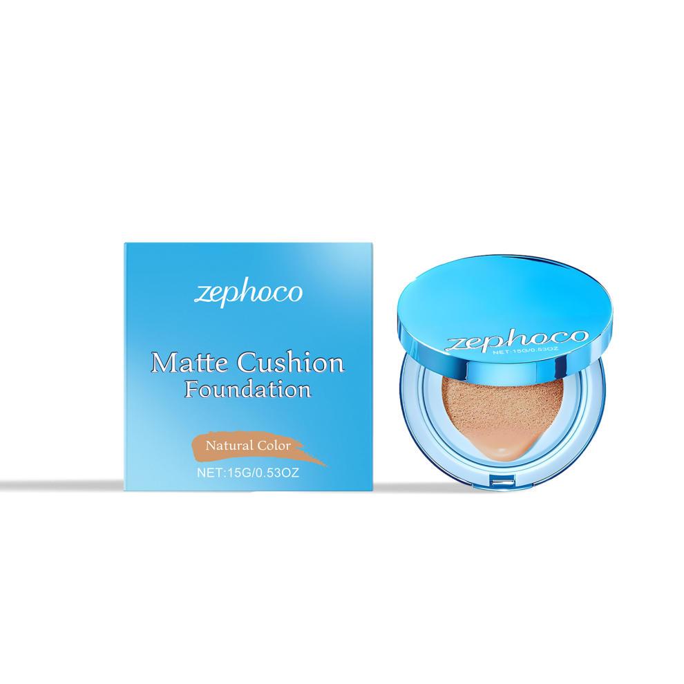 Natural Matte Concealer Cushion, Covers Blemishes, Smooth