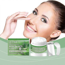 (1 Set) 30g Blackhead Remover Mask with 60pcs Pore Strips, Blackhead Remover Strips, Black Head Remover for Face