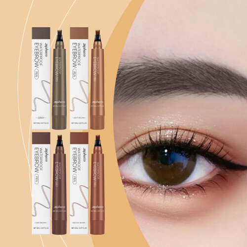 Four-Pronged Waterproof Eyebrow Pencil: Natural Flow, Fine Strokes 1