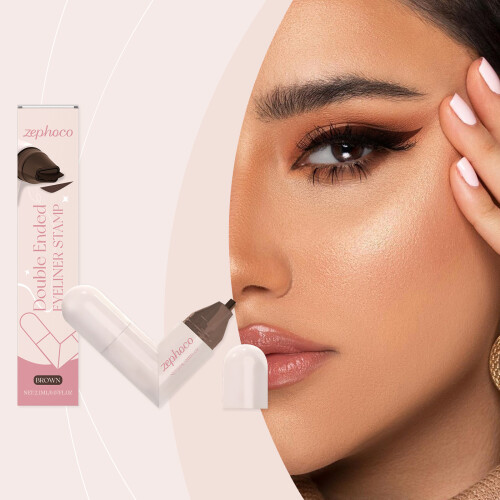Brown Double-Ended Waterproof Eyeliner Pen 1