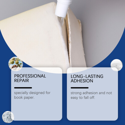Jue Fish Book Repair Glue: Neutral, Transparent, Quick-Drying 2